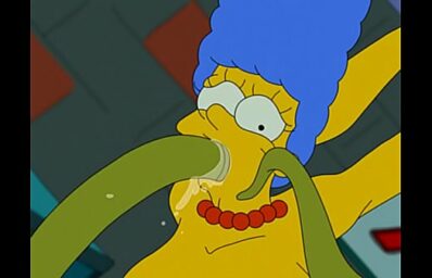 Los simpson xxx Marge fodida por tentáculos